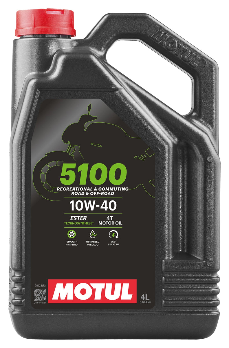 Motul 5100 4T Synthetic Blend Oil - 10W-40 - 4L – USA Worx Racing