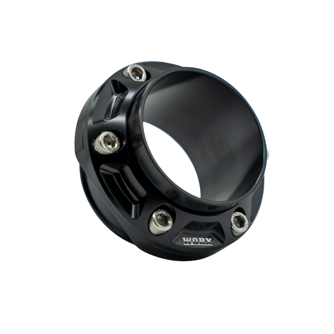 WORX Racing Jet Blaster exhaust outlet in Stealth Black anodized finish