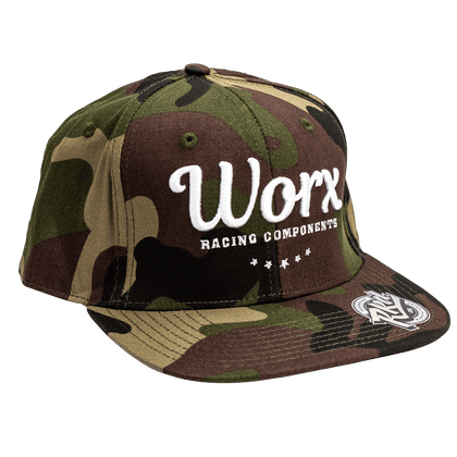 Worx Camouflage Flat Brim Snap Back Hat