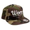 Worx Camouflage Flat Brim Snap Back Hat